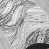 Lotus Rugs Grey Kindred Marble-Look Runner