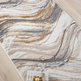 Lotus Rugs Cream Kindred Marble-Look Runner