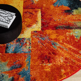 Lotus Rugs Orange Willow Round Rug