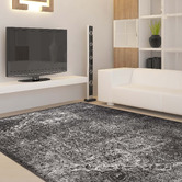 Lotus Rugs Black &amp; Grey Glory Power-Loomed Rug