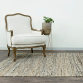Elemental Rug Collective Black &amp; Silver Jaipur Flat Weave Rug