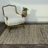 Elemental Rug Collective Black &amp; Silver Jaipur Flat Weave Rug