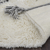 Elemental Rug Collective White Shaggy Agadir New Zealand Wool Rug
