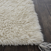 Elemental Rug Collective White Shaggy Agadir New Zealand Wool Rug