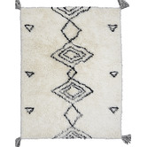 Elemental Rug Collective White Shaggy Agadir New Zealand Wool Rug
