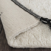 Elemental Rug Collective White Shaggy Azrou New Zealand Wool Rug