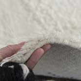 Elemental Rug Collective White Shaggy Azrou New Zealand Wool Rug