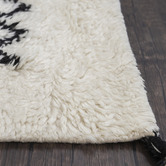 Elemental Rug Collective White Shaggy Azrou New Zealand Wool Rug