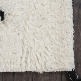 Elemental Rug Collective White Shaggy Azrou New Zealand Wool Rug