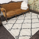 Elemental Rug Collective White Shaggy Marrakesh New Zealand Wool Rug