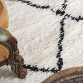 Elemental Rug Collective White Shaggy Marrakesh New Zealand Wool Rug