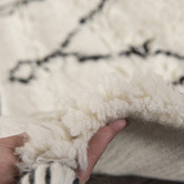 Elemental Rug Collective White Shaggy Marrakesh New Zealand Wool Rug