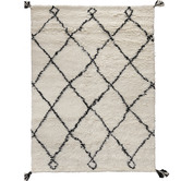 Elemental Rug Collective White Shaggy Marrakesh New Zealand Wool Rug