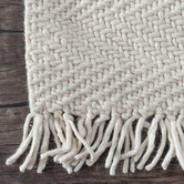 Elemental Rug Collective Off White Munich Hand-Woven Wool Rug
