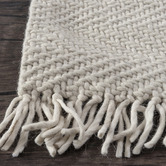 Elemental Rug Collective Off White Munich Hand-Woven Wool Rug