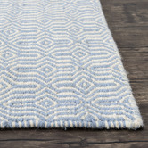 Elemental Rug Collective Blue Eye Marrakesh Kilim Wool Rug