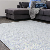 Elemental Rug Collective Blue Eye Marrakesh Kilim Wool Rug
