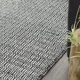 Elemental Rug Collective Black Honeycomb Marrakesh Kilim Wool Rug
