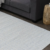 Elemental Rug Collective Blue Eye Marrakesh Kilim Wool Rug