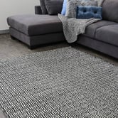 Elemental Rug Collective Black Honeycomb Marrakesh Kilim Wool Rug