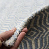 Elemental Rug Collective Blue Eye Marrakesh Kilim Wool Rug