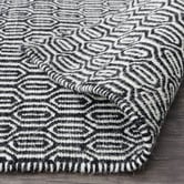 Elemental Rug Collective Black Honeycomb Marrakesh Kilim Wool Rug