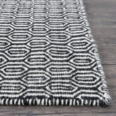 Elemental Rug Collective Black Honeycomb Marrakesh Kilim Wool Rug