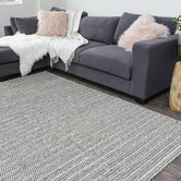 Elemental Rug Collective Beige Lines Marrakesh Kilim Wool Rug