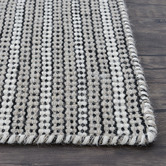 Elemental Rug Collective Beige Lines Marrakesh Kilim Wool Rug