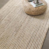 Elemental Rug Collective White Uma Braided Cotton &amp; Jute Rug