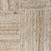 Elemental Rug Collective Natural Patchwork Cotton &amp; Jute Rug