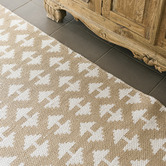 Elemental Rug Collective White Arrow Flat Weave Rug