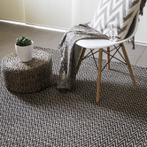 Elemental Rug Collective Black Chevron Cotton &amp; Jute Rug
