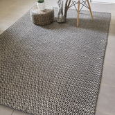 Elemental Rug Collective Black Chevron Cotton &amp; Jute Rug