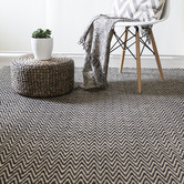 Elemental Rug Collective Black Chevron Cotton &amp; Jute Rug