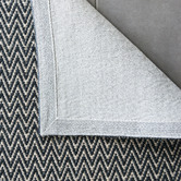 Elemental Rug Collective Black Chevron Cotton &amp; Jute Rug