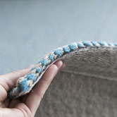Elemental Rug Collective Turquoise Chevron Cotton &amp; Jute Rug