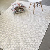 Elemental Rug Collective White Diamond Cotton &amp; Jute Rug