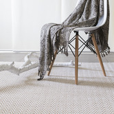 Elemental Rug Collective White Chevron Cotton &amp; Jute Rug