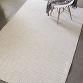 Elemental Rug Collective White Chevron Cotton &amp; Jute Rug