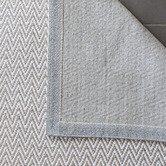 Elemental Rug Collective White Chevron Cotton &amp; Jute Rug