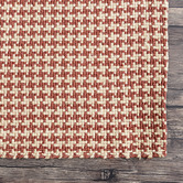Elemental Rug Collective Red Houndstooth Flat Weave Rug