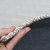 Elemental Rug Collective White Honeycomb Flat Weave Cotton &amp; Jute Rug