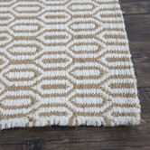 Elemental Rug Collective White Honeycomb Flat Weave Cotton &amp; Jute Rug