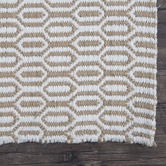 Elemental Rug Collective White Honeycomb Flat Weave Cotton &amp; Jute Rug