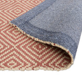 Elemental Rug Collective Red Rustic Diamond Cotton &amp; Jute Rug
