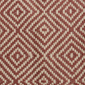 Elemental Rug Collective Red Rustic Diamond Cotton &amp; Jute Rug