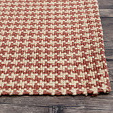 Elemental Rug Collective Red Houndstooth Flat Weave Rug