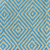 Elemental Rug Collective Turquoise Rustic Diamond Cotton &amp; Jute Rug
