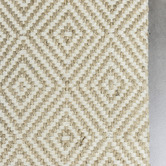Elemental Rug Collective White Rustic Diamond Cotton &amp; Jute Rug